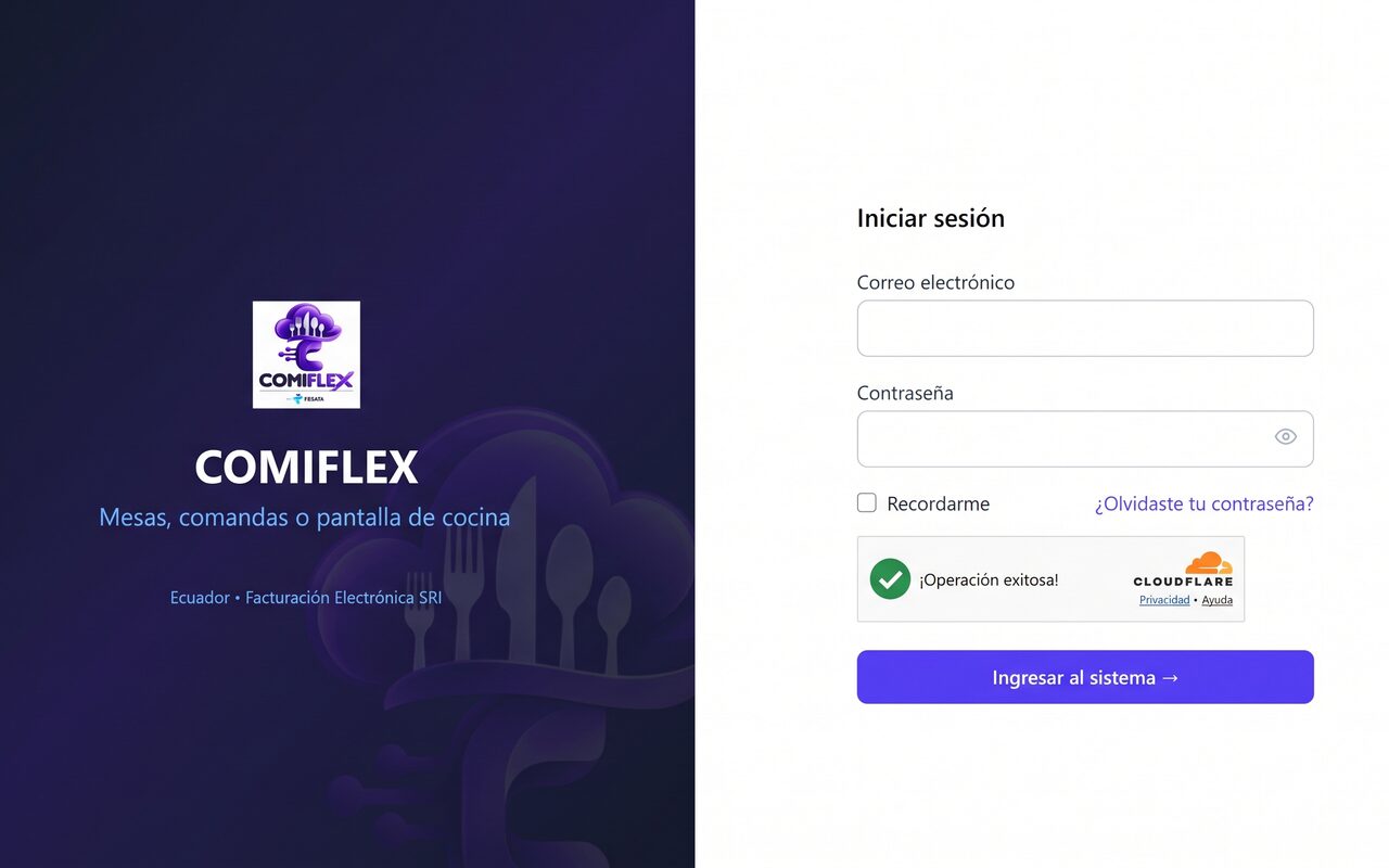 Pantalla de ComiFlex