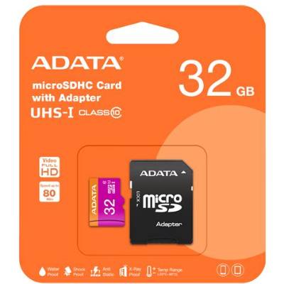 Tarjeta microSDHC ADATA 32GB UHS-I Clase 10 con Adaptador