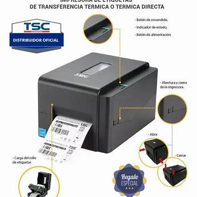 Impresora de Etiquetas TSC TE210 4" Transferencia Térmica USB/Serial/Red
