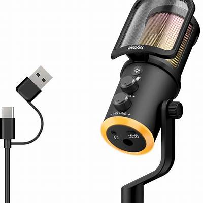 Micrófono Genius MIC-S400U USB-C/USB-A con Soporte