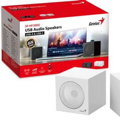 Parlantes Genius SP-HF300U USB-A/USB-C 4W Blanco