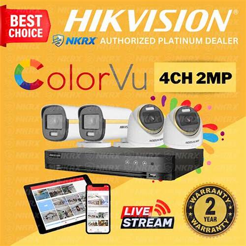 Kit Hikvision ColorVu 3.0 de 2 Cámaras Domo con Color y Audio