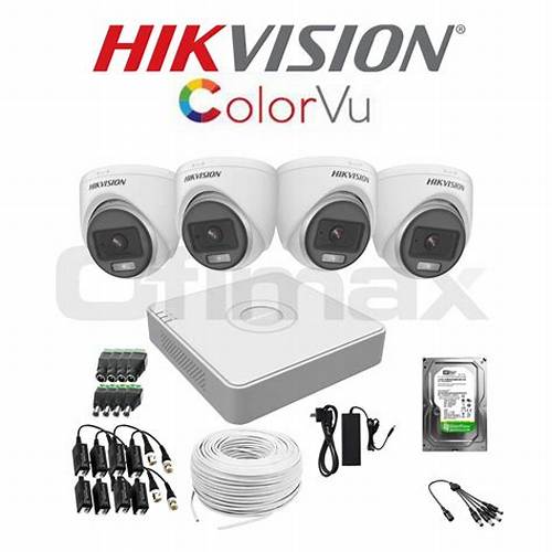 Kit Hikvision ColorVu 3.0 de 4 Cámaras Domo con Color y Audio