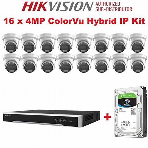 Kit Hikvision ColorVu 3.0 de 16 Cámaras Domo con Color y Audio