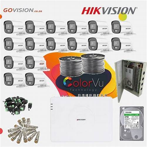Kit Hikvision ColorVu 3.0 de 16 Cámaras Tubo con Color y Audio