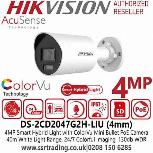 Cámara IP Hikvision Tubo 4MP ColorVu Híbrida