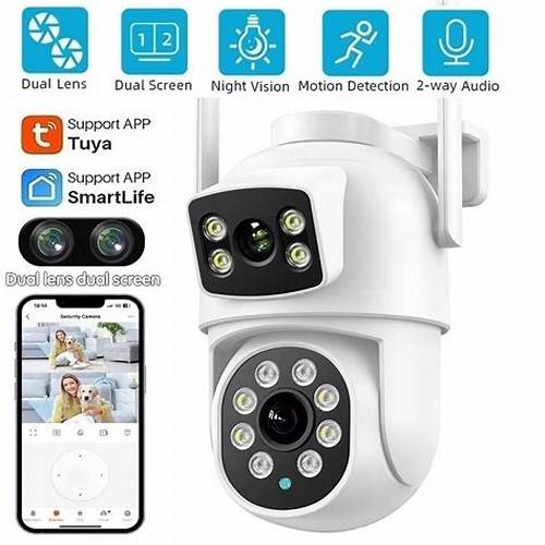 Cámara Wi-Fi Tuya T7 Exterior 4MP Doble Lente